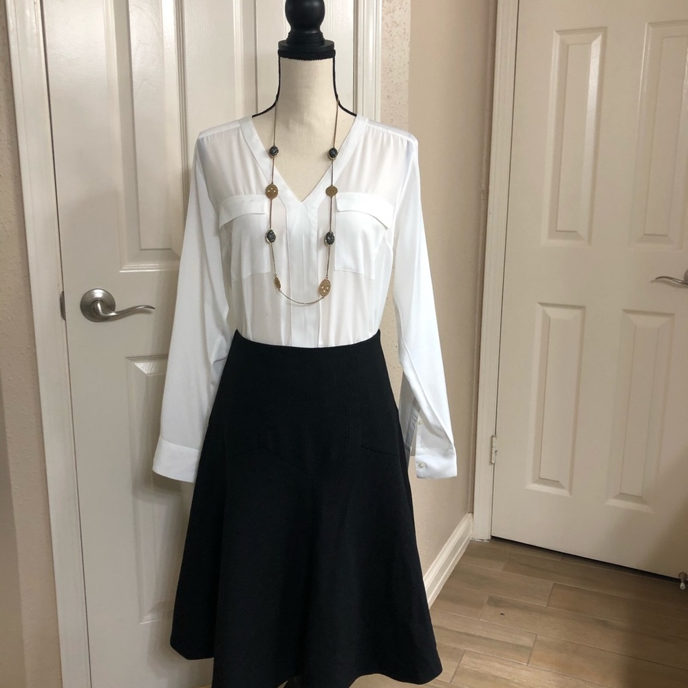 Black A Line Skirt Sz M